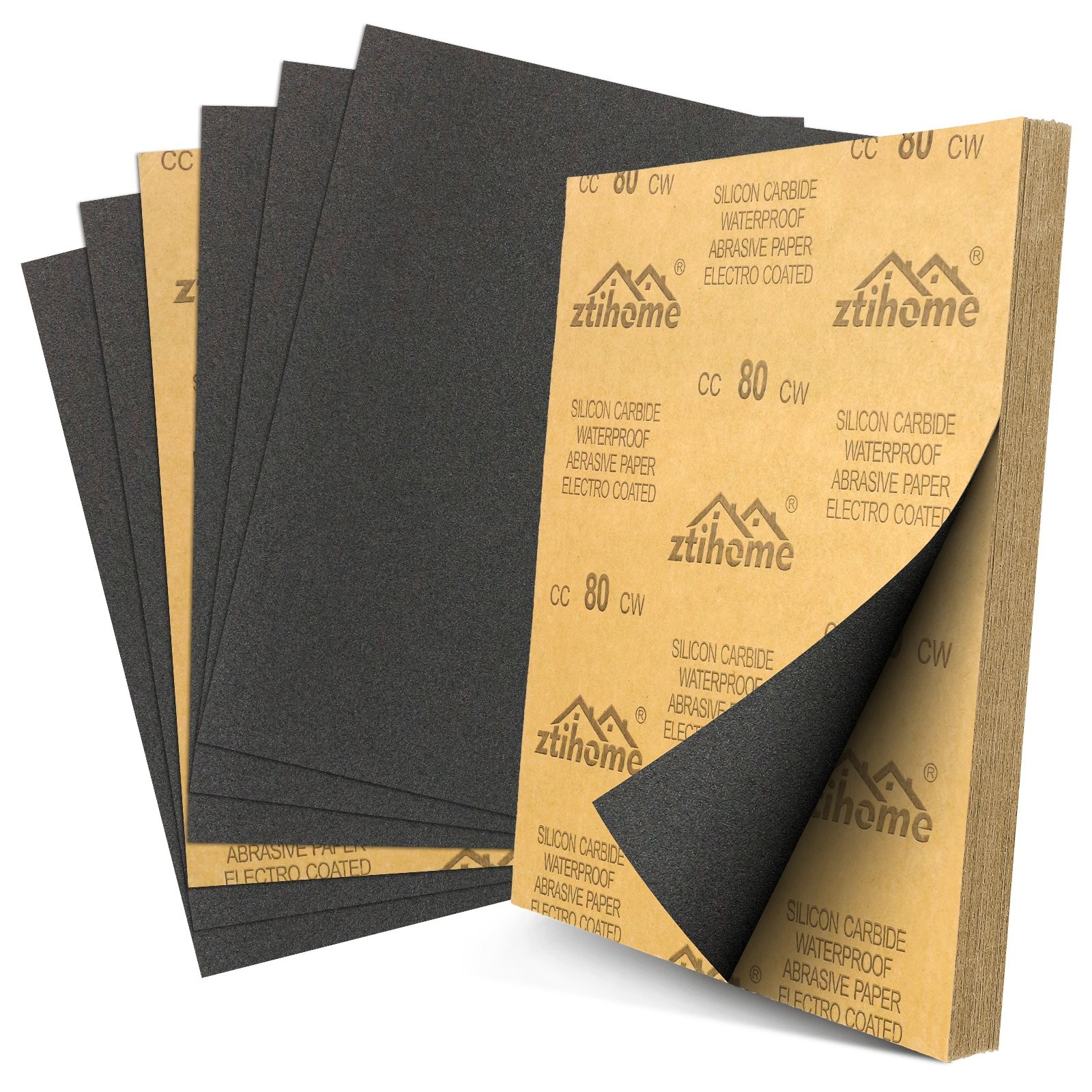 9x11 Wet Dry Sandpaper Sheets Silicon Carbide 80-2000 Grit Waterproof Automotive