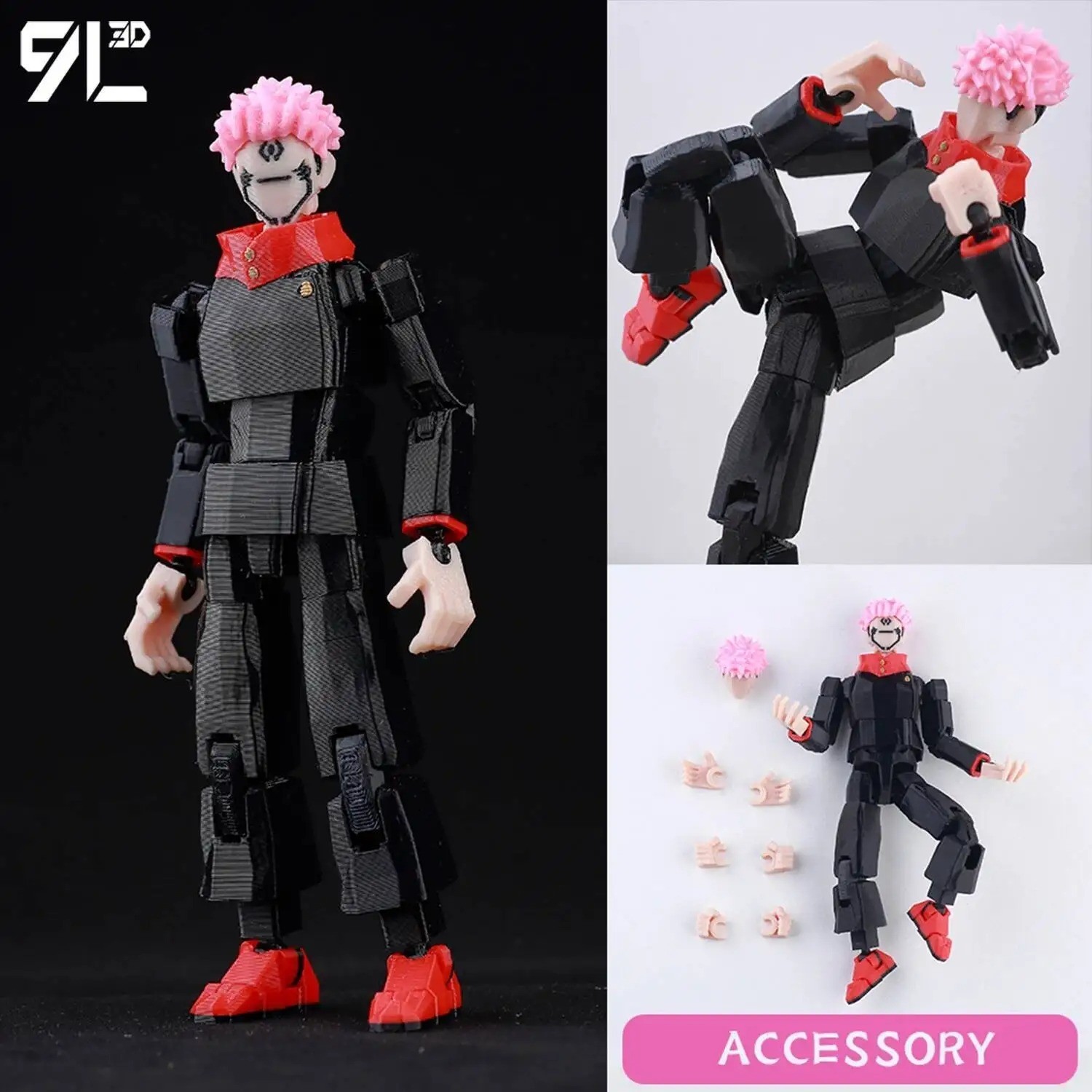 9L3D Printed Anime Jujutsu Kaisen Sukuna Yuji Yuta Satoru Gojo Lucky Dummy 13 Mo