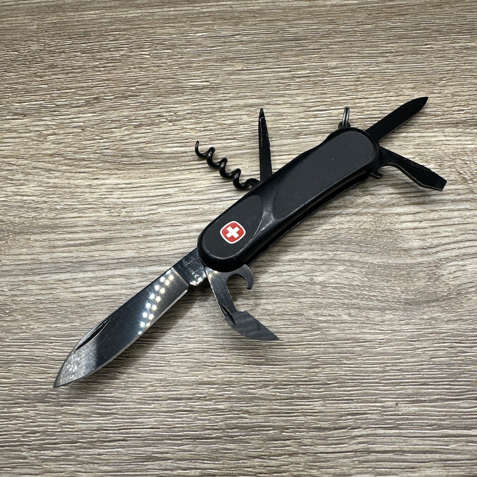 Wenger Blackout 10.P2 Folding Folder Black Swiss Army Knife Wenger Blackout 10.P2 Folding Folder Black Swiss Army Knife