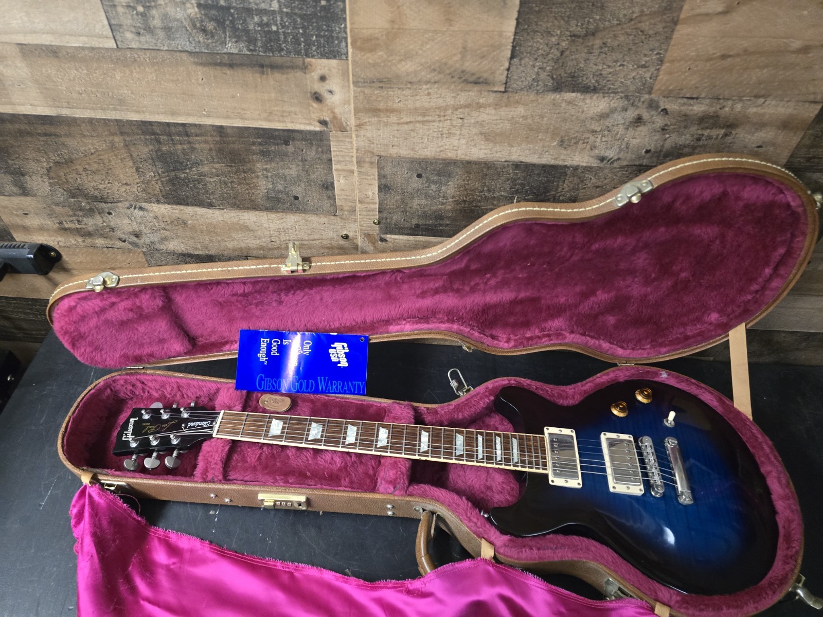2001 Gibson Les Paul Standard DC Plus Blue Burst W/ Ohsc 7.5 Lb 2001 Gibson Les Paul Standard DC Plus Blue Burst W/ Ohsc 7.5 Lb