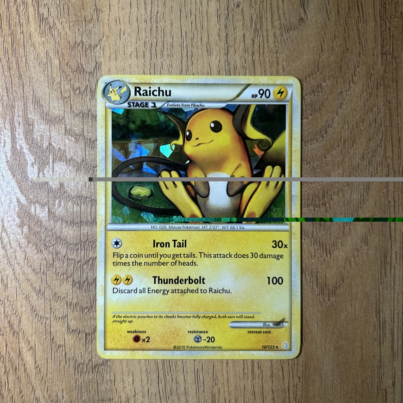 Raichu 10/123 Heartgold & Soulsilver Holo
