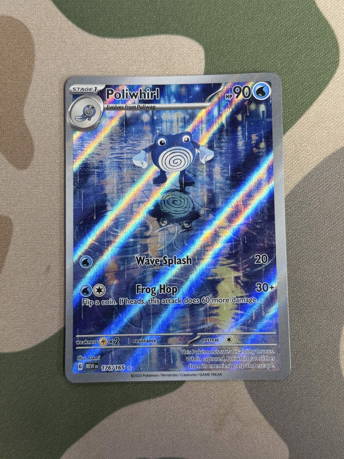 The Pokémon Company Poliwhirl 176/165 Sv: Scarlet & Violet 151 IR Holo Full Art The Pokémon Company Poliwhirl 176/165 Sv: Scarlet & Violet 151 IR Holo Full Art