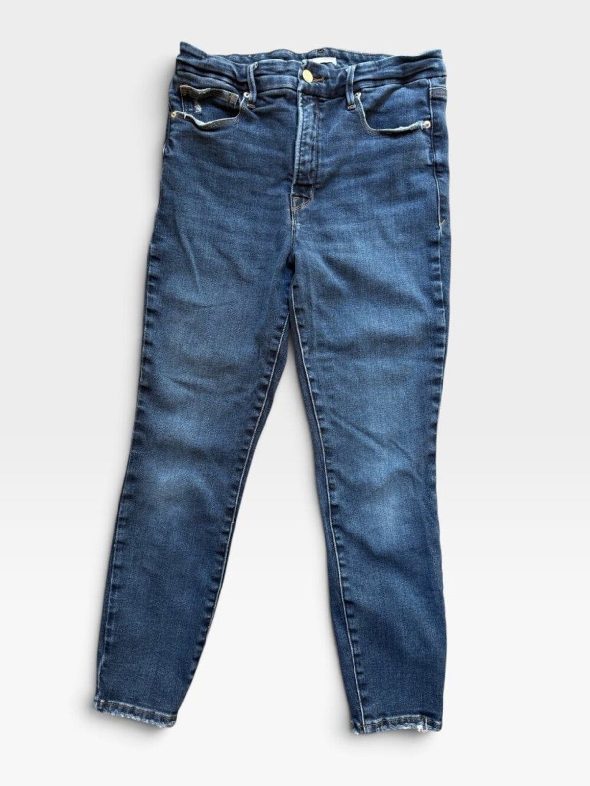 Good American Good Waist Crop Stretch Jeans – Indigo – Size 10/30 - Inseam 25.5\ Good American Good Waist Crop Stretch Jeans – Indigo – Size 10/30 - Inseam 25.5\