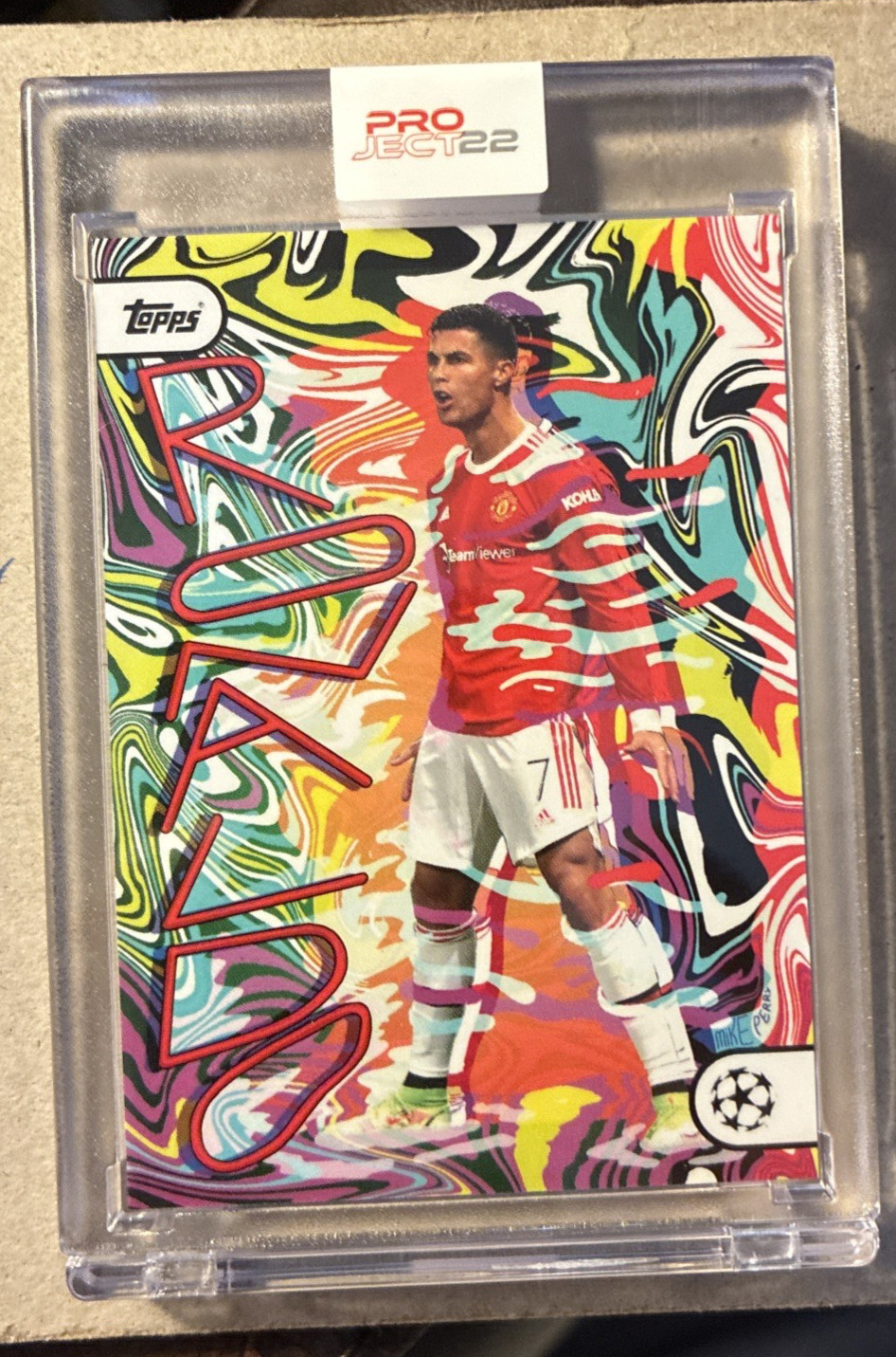 2022 Topps Project 22 Champions League Cristiano Ronaldo Portugal/Manchester Utd