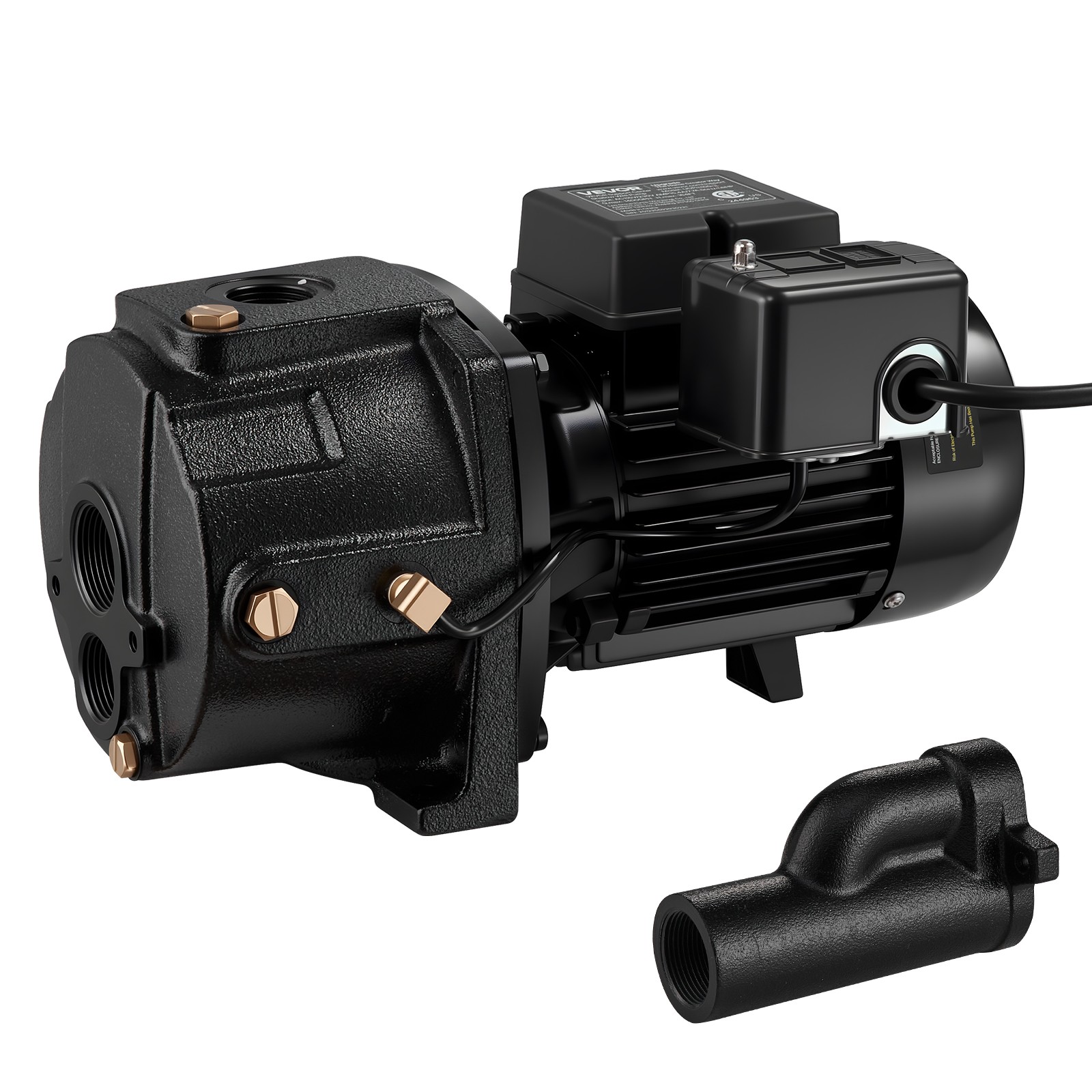 VEVOR 1 HP Shallow Well Jet Pump AC 115/230V 1400 GPH Cast Iron Irrigation Pump