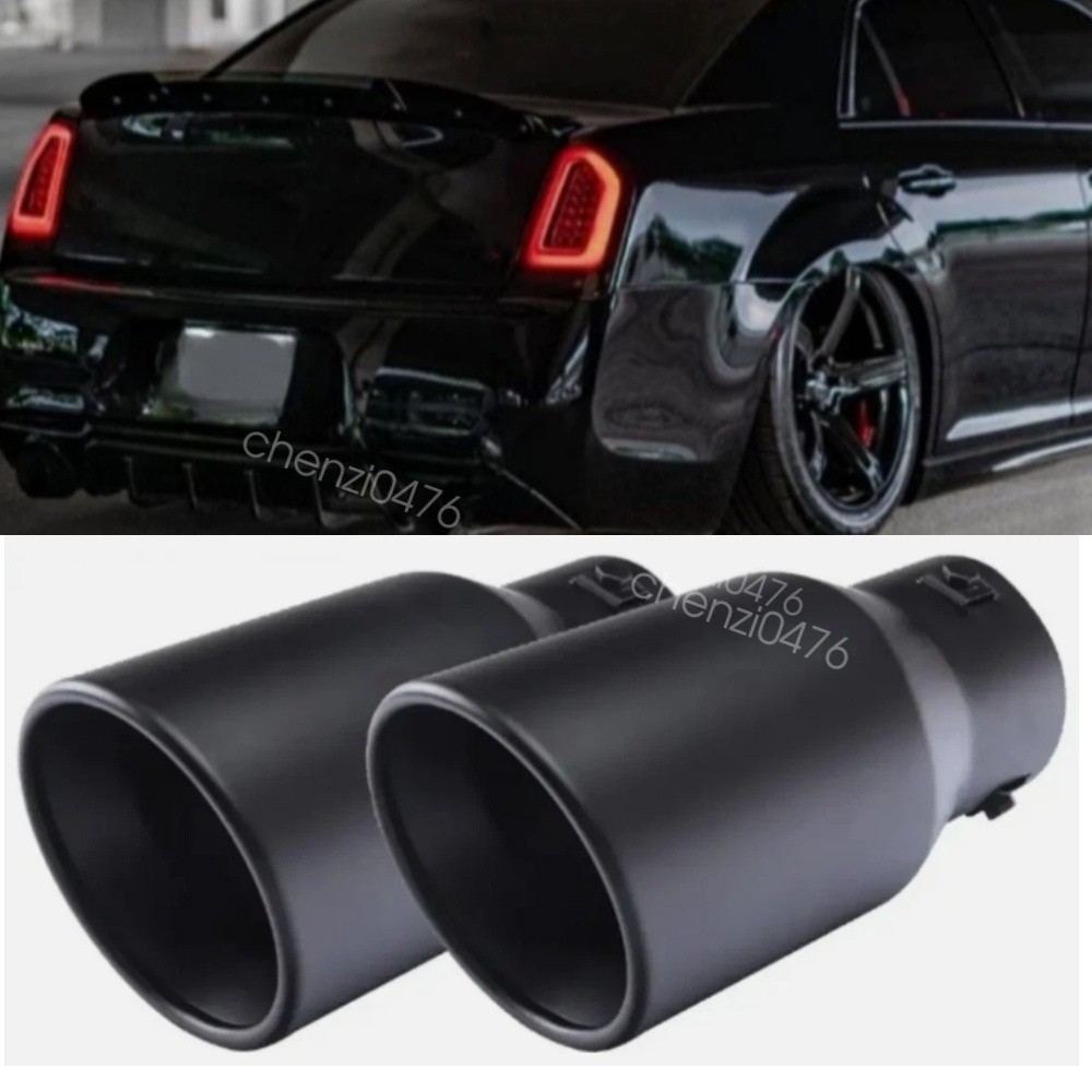2 Exhaust Pipe Tip Rear Tail Throat Muffler Tailpipe For Chrysler 300 300C SRT