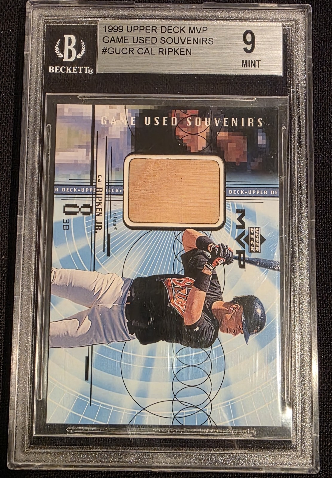 1999 Upper Deck MVP - Game Used Souvenirs Cal Ripken Jr #GU-CR (MEM) BGS 9