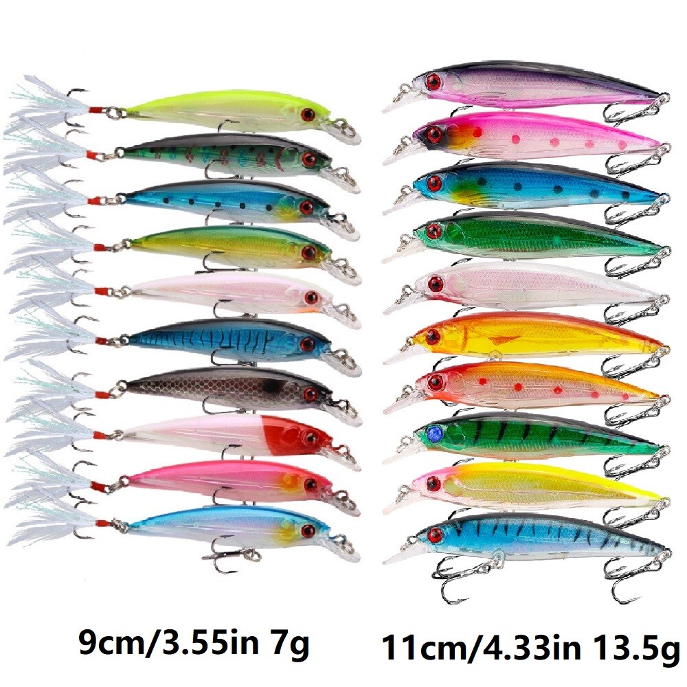 20pcs Minnow Fishing Lure Set - Laser Fake Bait Hard Bait 20pcs Minnow Fishing Lure Set - Laser Fake Bait Hard Bait