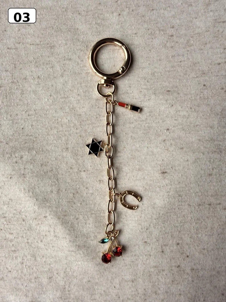 Handmade Cute Bag Charm Keychain Colourful Purse Charm Gift