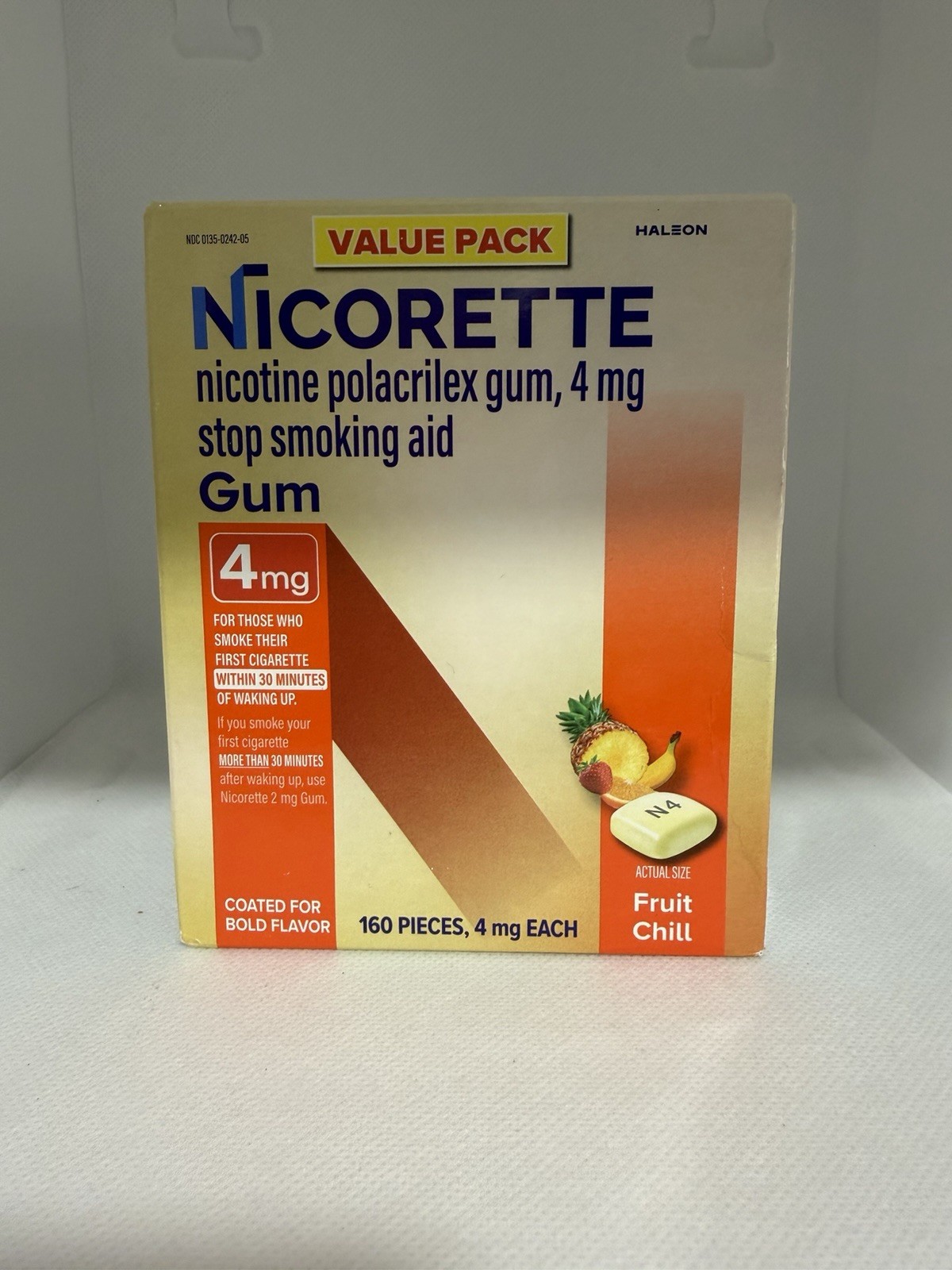 Nicorette 787750 Nicotine Gum to Quit Smoking, 4mg - 160 Count Exp 09/2027 Nicorette 787750 Nicotine Gum to Quit Smoking, 4mg - 160 Count Exp 09/2027