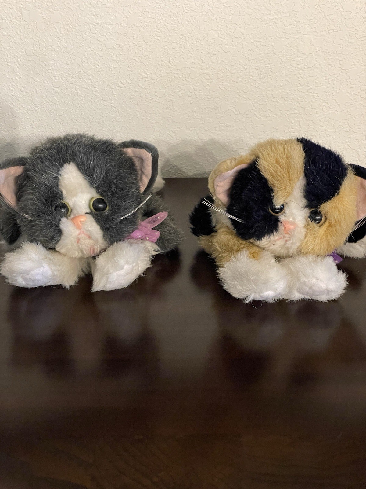 Vintage 1992 Tyco Kitty Kitty Kittens Plush Lot Calico Tuxedo Gray Cat Purrs HTF