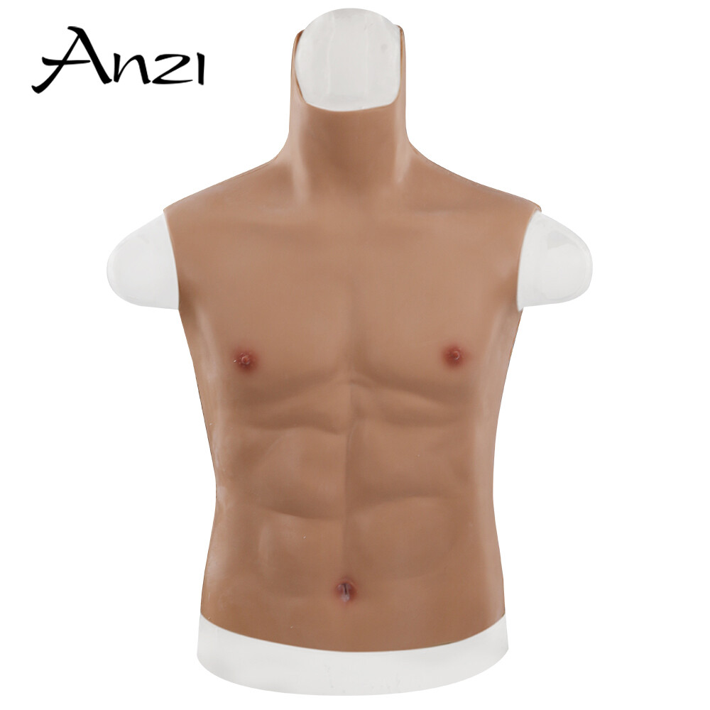 Anzi Silicone Man Cheast Muscle Enhancer Suit Vest For Crossdresser Cosplayer 