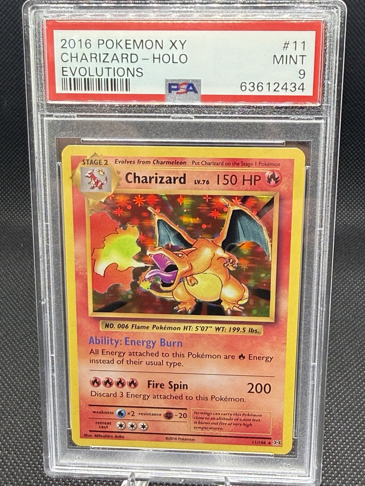 2016 POKEMON XY EVOLUTIONS #11 CHARIZARD-HOLO RARE PSA 9 2016 POKEMON XY EVOLUTIONS #11 CHARIZARD-HOLO RARE PSA 9