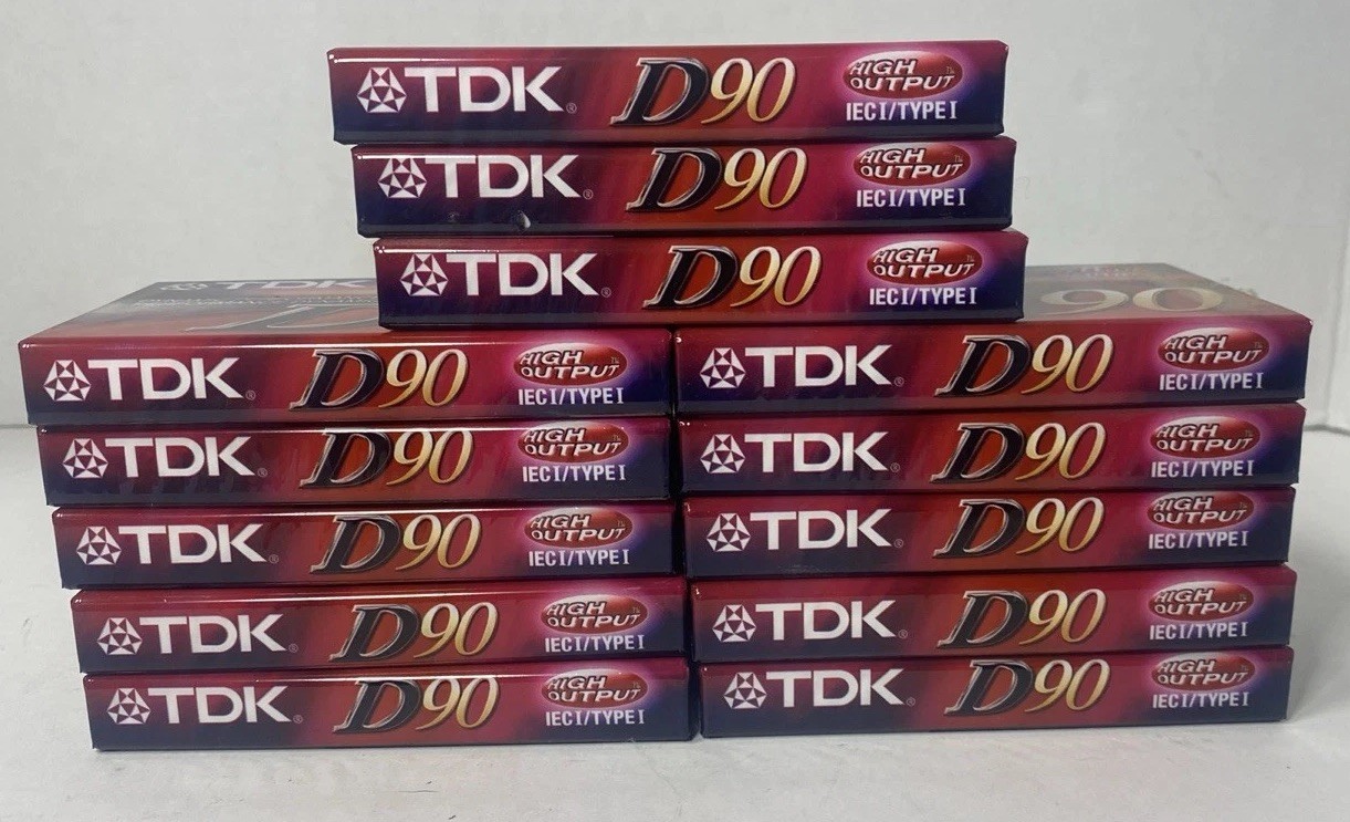 Lot of 13 TDK D90 Standard Audio Cassette A00808-20 Brand New Sealed Old Stock Lot of 13 TDK D90 Standard Audio Cassette A00808-20 Brand New Sealed Old Stock