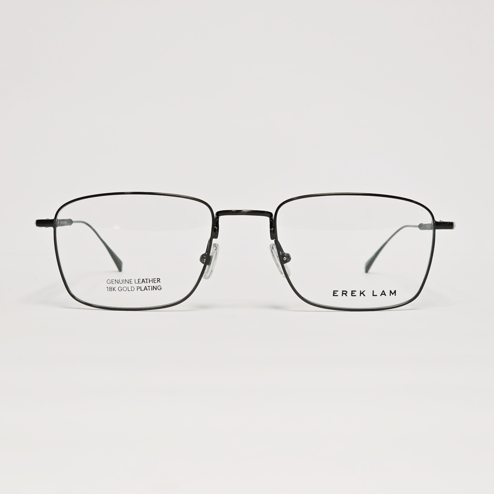 Derek Lam 287 Men\'s 18K Gold Plated Oval Glasses in Dark Gunmetal / Black |54mm Derek Lam 287 Men\'s 18K Gold Plated Oval Glasses in Dark Gunmetal / Black |54mm