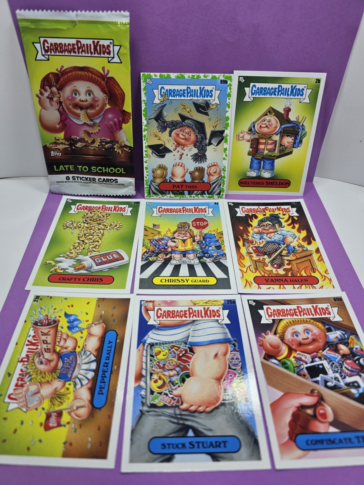 2020 TOPPS GARBAGE PAIL KIDS LATE TO SCHOOL PACK OPENED 8PCS + WRAPPER 2020 TOPPS GARBAGE PAIL KIDS LATE TO SCHOOL PACK OPENED 8PCS + WRAPPER