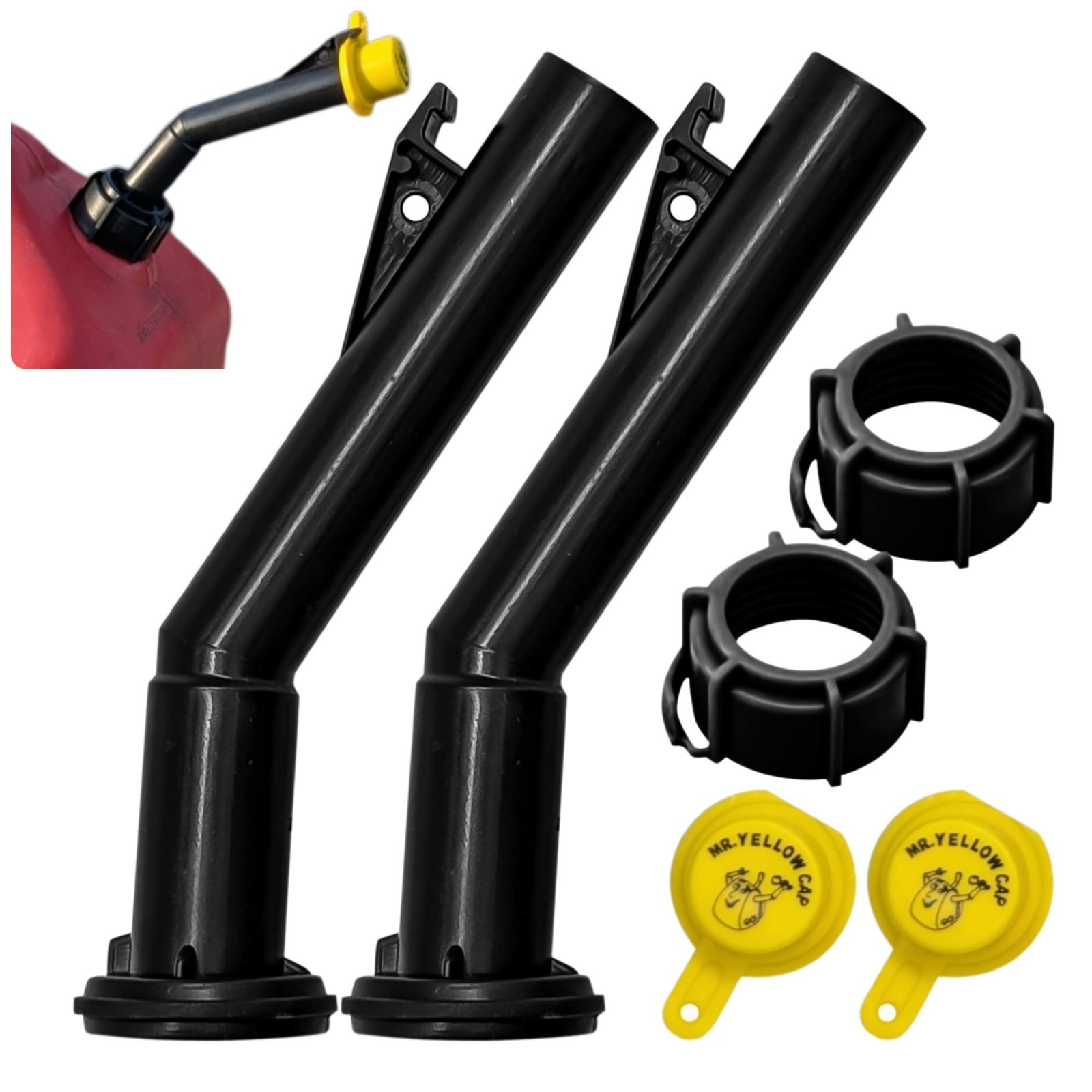 2 - Blitz Gas Can Nozzle Spouts Rings Caps Replacement Vintage 900302 900092 