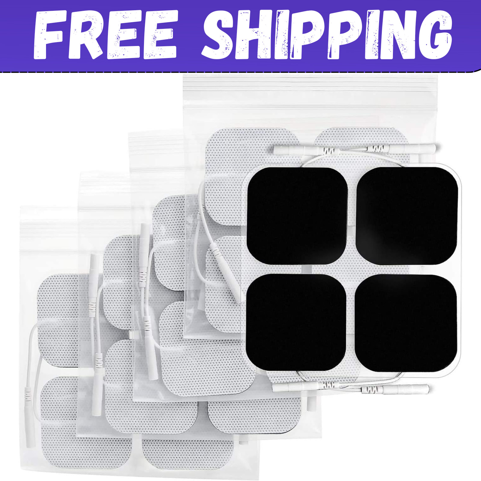 AUVON TENS Unit Pads Electrode Patches with Upgraded Self-Stick Performance