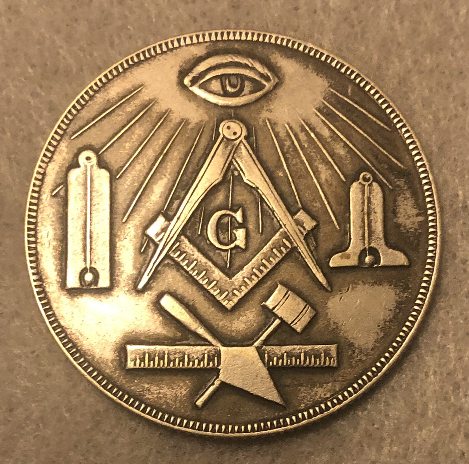 Mason Membership Token Coin Lancaster Lodge No. 104 Mason Membership Token Coin Lancaster Lodge No. 104
