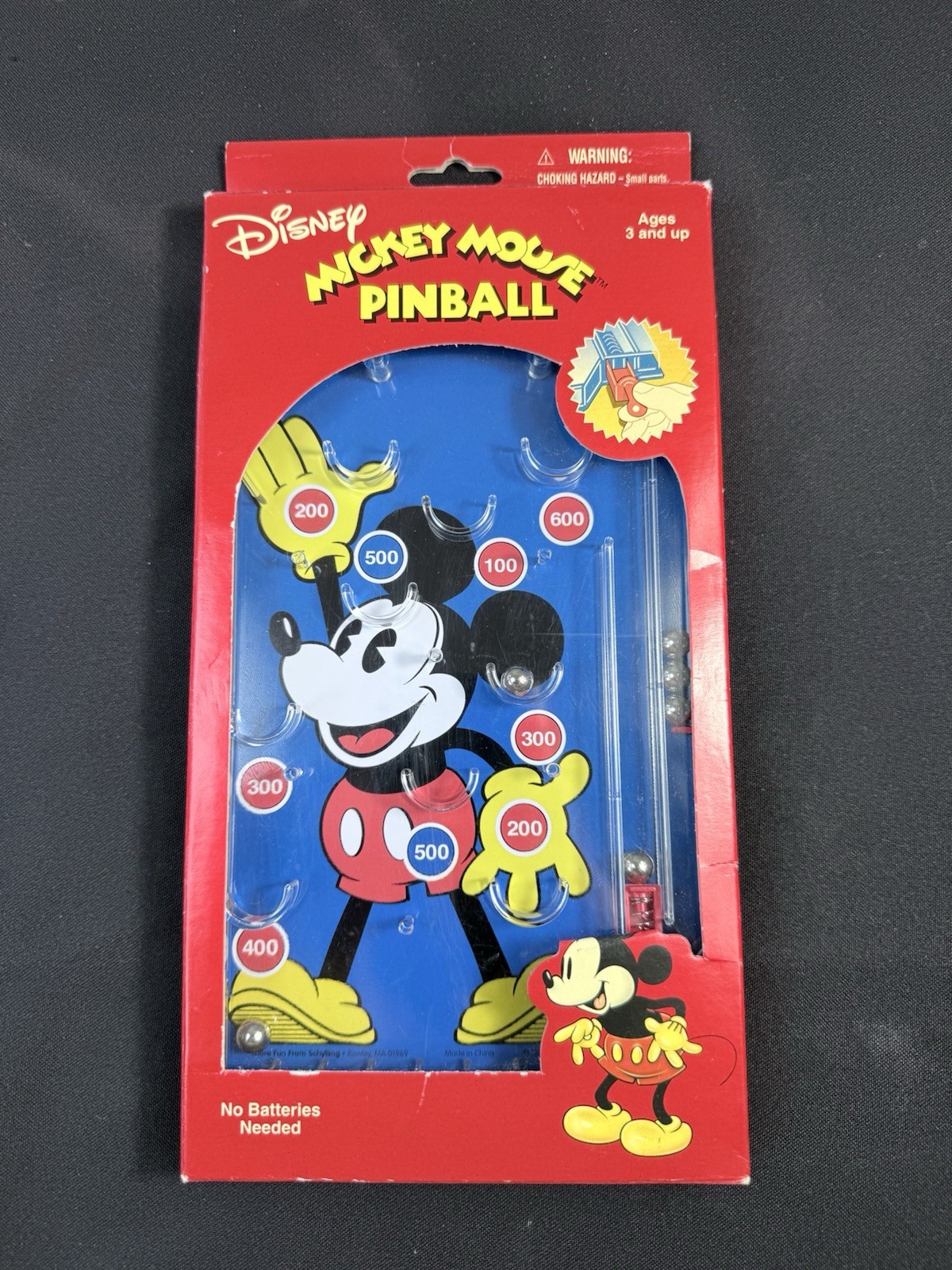 Vintage Disney Mickey Mouse Pinball Handheld Game Original Box Toy SCHYLLING