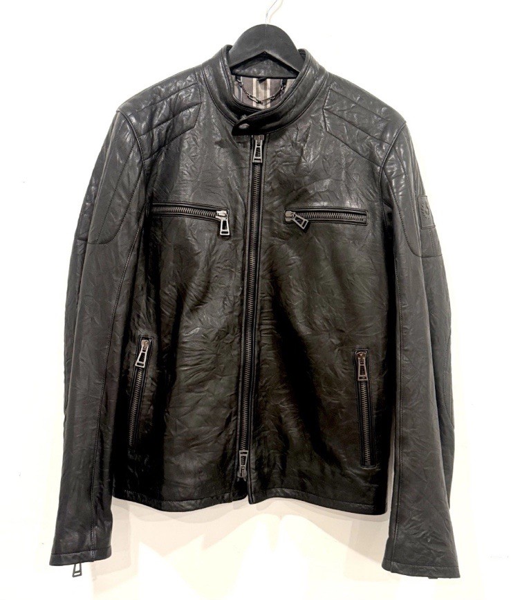 Belstaff Archer Racer Leather Jacket 50 40 Outlaw Stannard Black Beckham V K