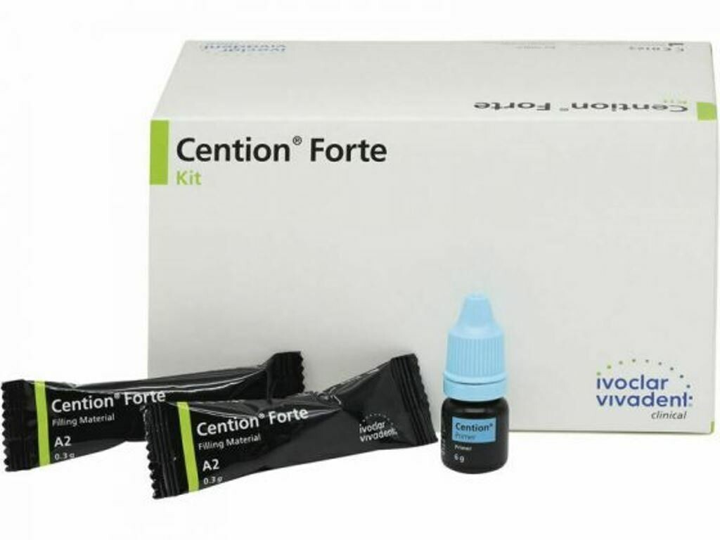 Ivoclar CENTION FORTE Self-Curing Dental Restorativ 50 Capsule Pack with Primer