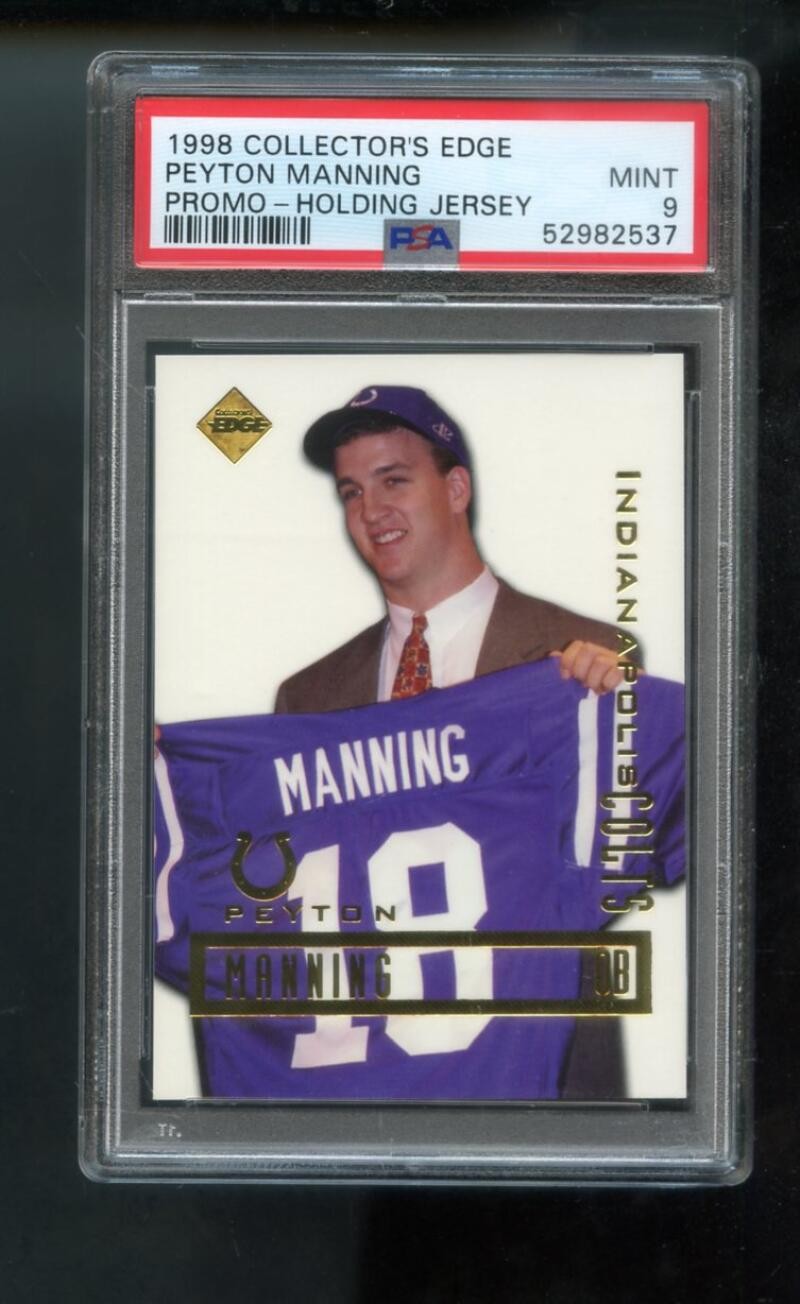 1998 Collector\'s Edge Peyton Manning Promo Graded ROOKIE Card PSA 9 Collectors