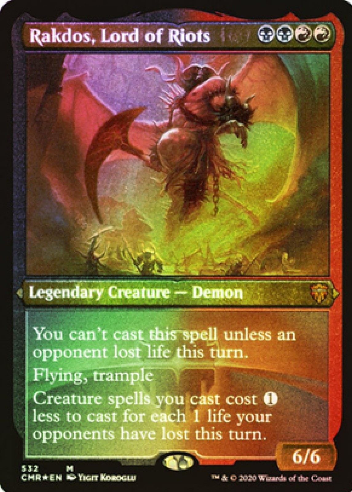RAKDOS LORD OF RIOTS ETCHED FOIL+ 10 Random Rares MTG Magic the Gathering xmas