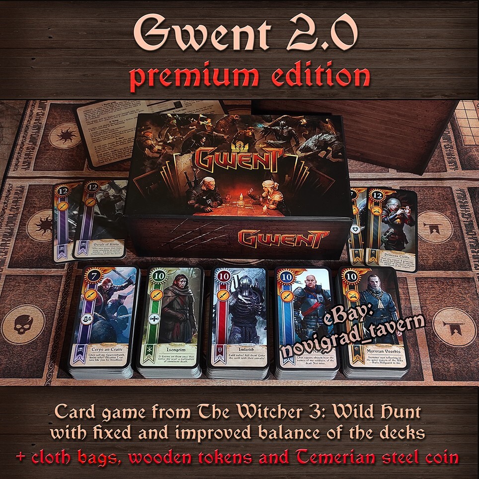 Gwent cards 2.0 - Witcher - 5 decks with fixed game balance. PREMIUM EDITION