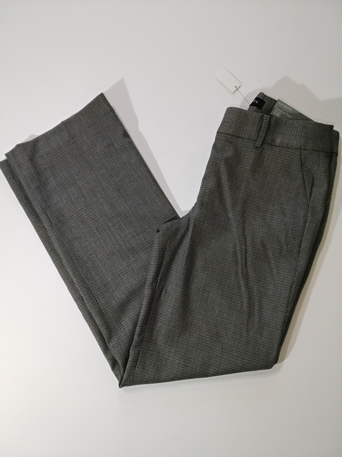 NWT Talbots Newport Pants Womens Size 4 Tan Argyle Academia Office Career Wear