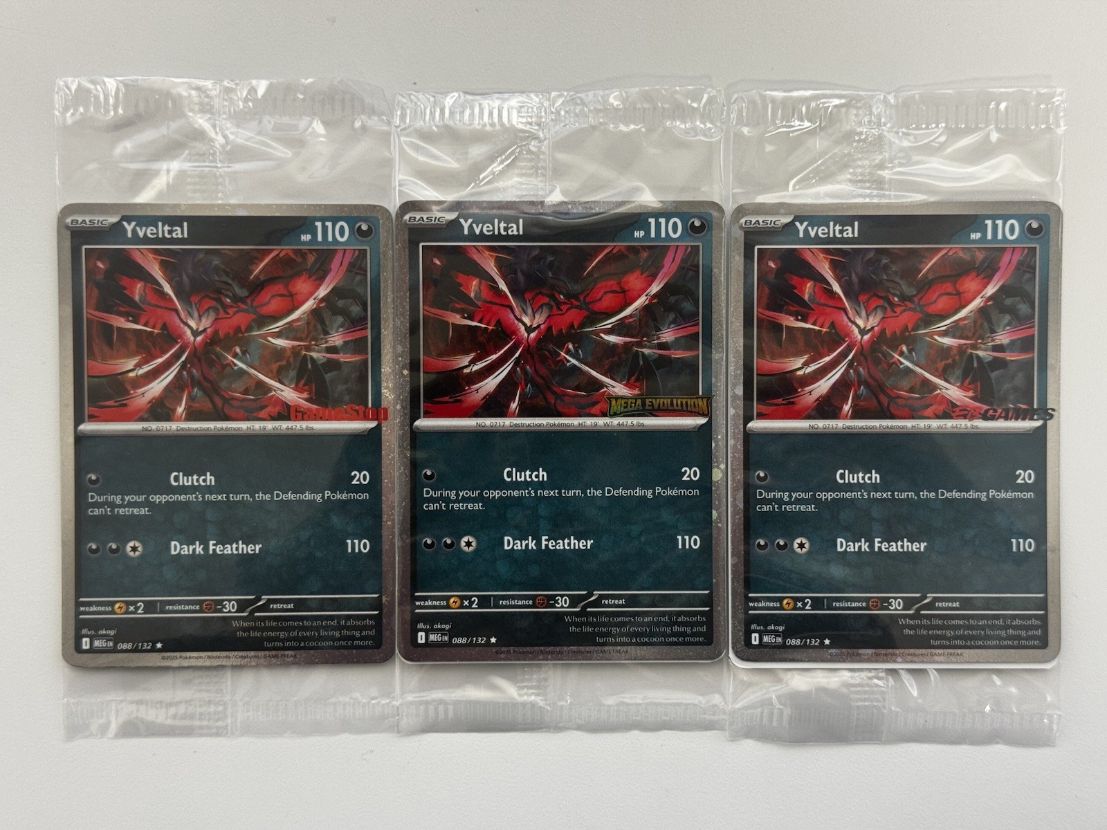 Yveltal 088/132 Mega Evolution EB Games GameStop Stamped Promo Set SEALED Yveltal 088/132 Mega Evolution EB Games GameStop Stamped Promo Set SEALED