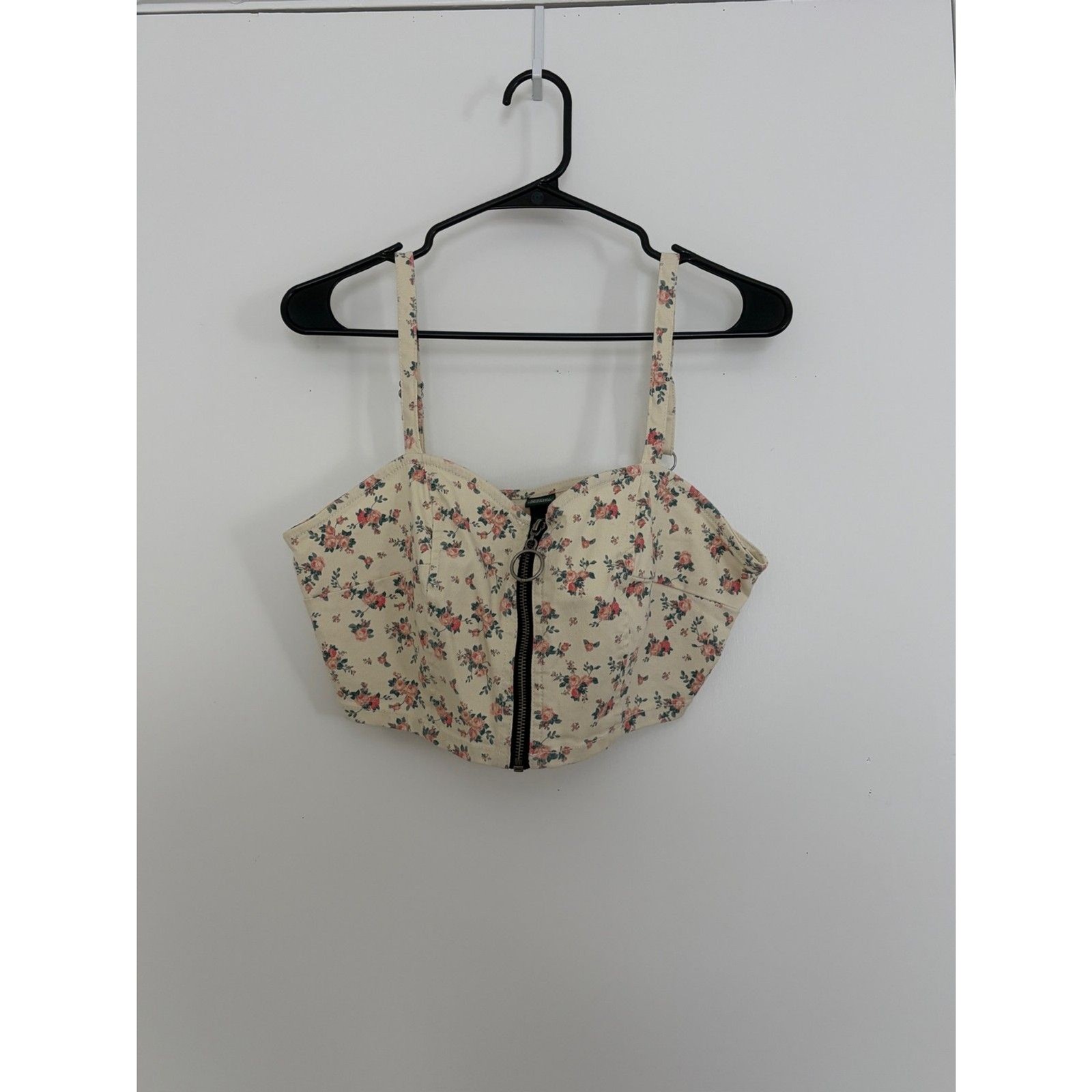 Wild Fable Denim Floral Crop Top