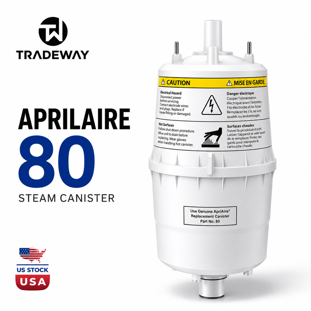 2 Pack AprilAire 80 Steam Canister Replacement for 800 801 865 866 Humidifier