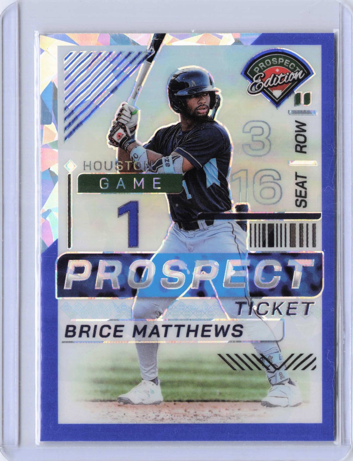 2024 Panini Prospect Edition - Blue Ice Holo #112 - Brice Matthews - SN 86/299