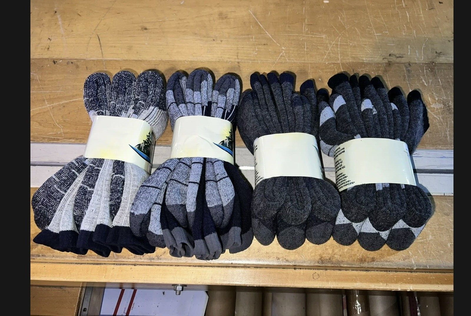 72% Merino Wool Men\'s MADE IN THE USA WARM HD Thick Hiking Socks 6 Pair Sz 10-13
