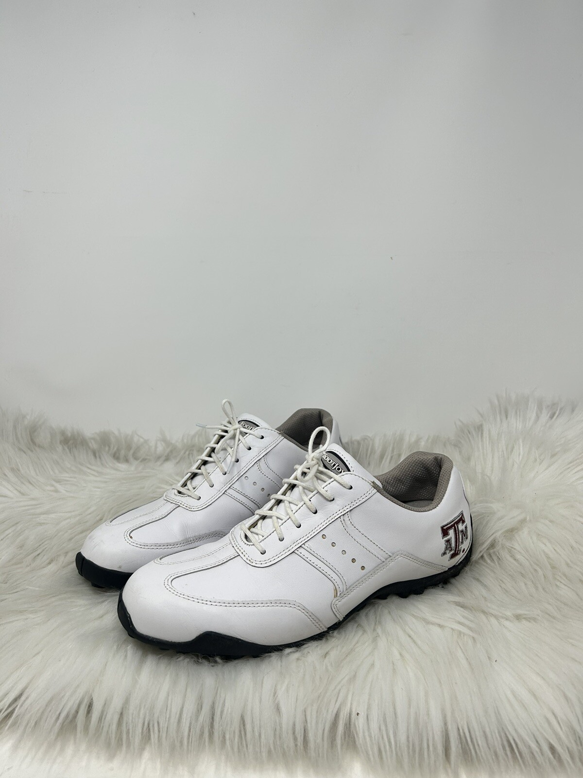 MyJoys by FootJoy Men’s Custom ATM Texas Golf Cleat White Athletic Shoes Size 10