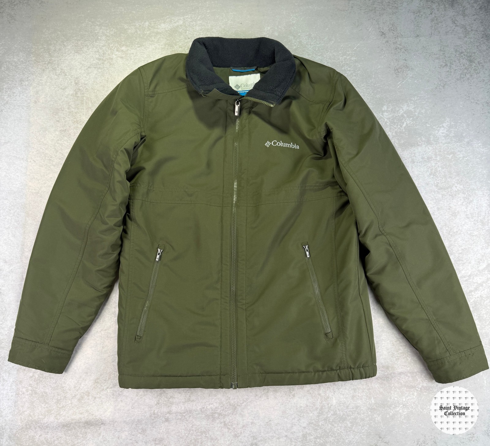 Columbia Fleece Lined Small Green Winter Jacket