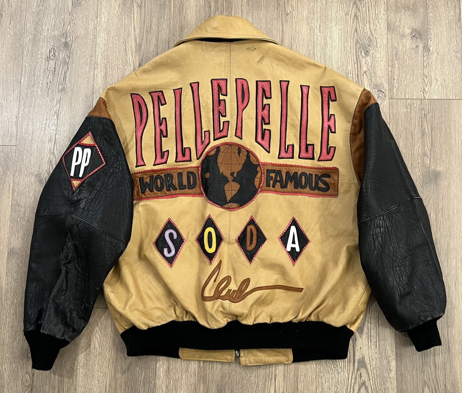 Vintage PELLE PELLE Soda Club Leather Jacket XL Hip Hop 90\'s Marc Buchanan Rap Vintage PELLE PELLE Soda Club Leather Jacket XL Hip Hop 90\'s Marc Buchanan Rap