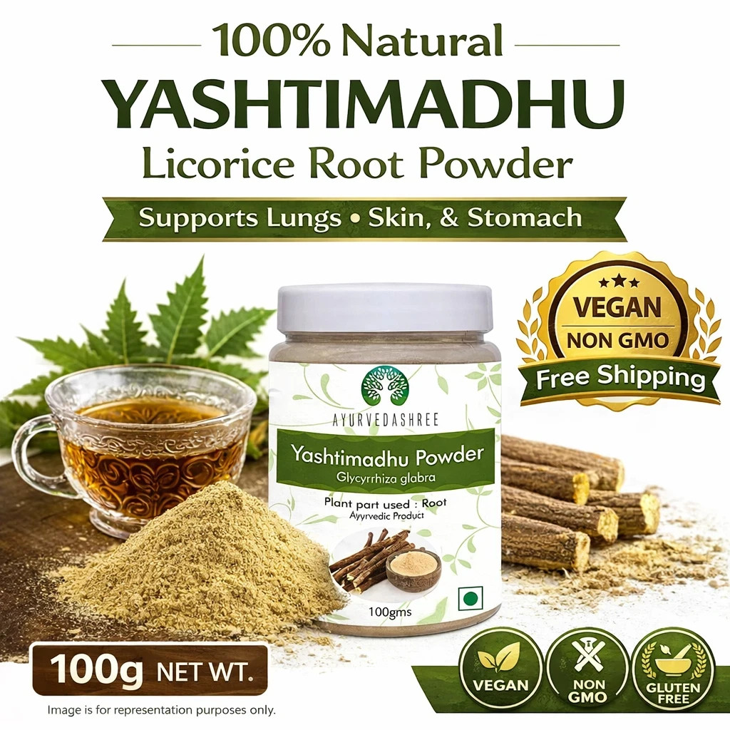 Yashtimadhu Mulethi Licorice Root Powder 100g Natural Vegan 