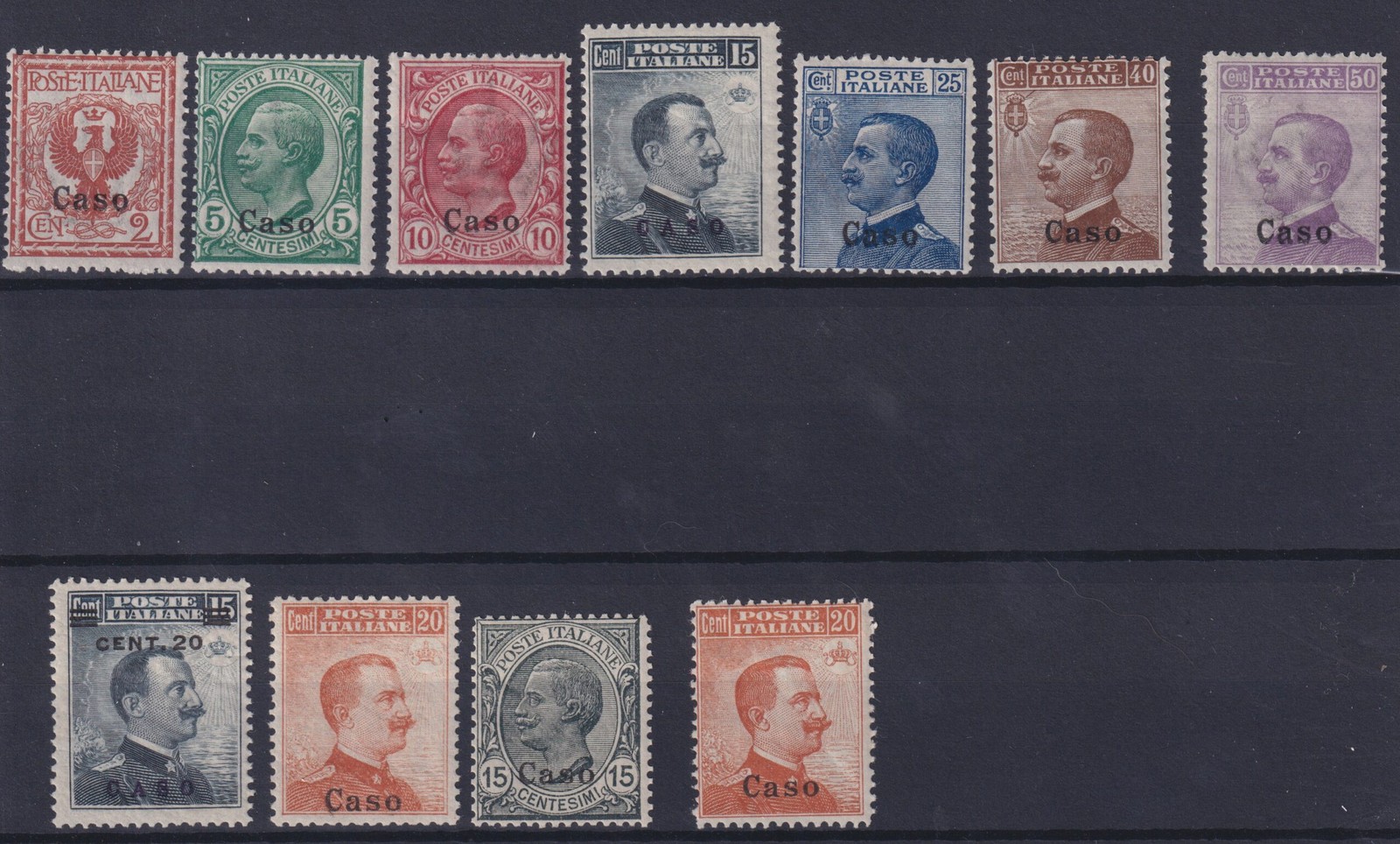 KINGDOM OF ITALY 1912-22 AEGEAN CASE M.N.H. CERT. RAYBAUDI