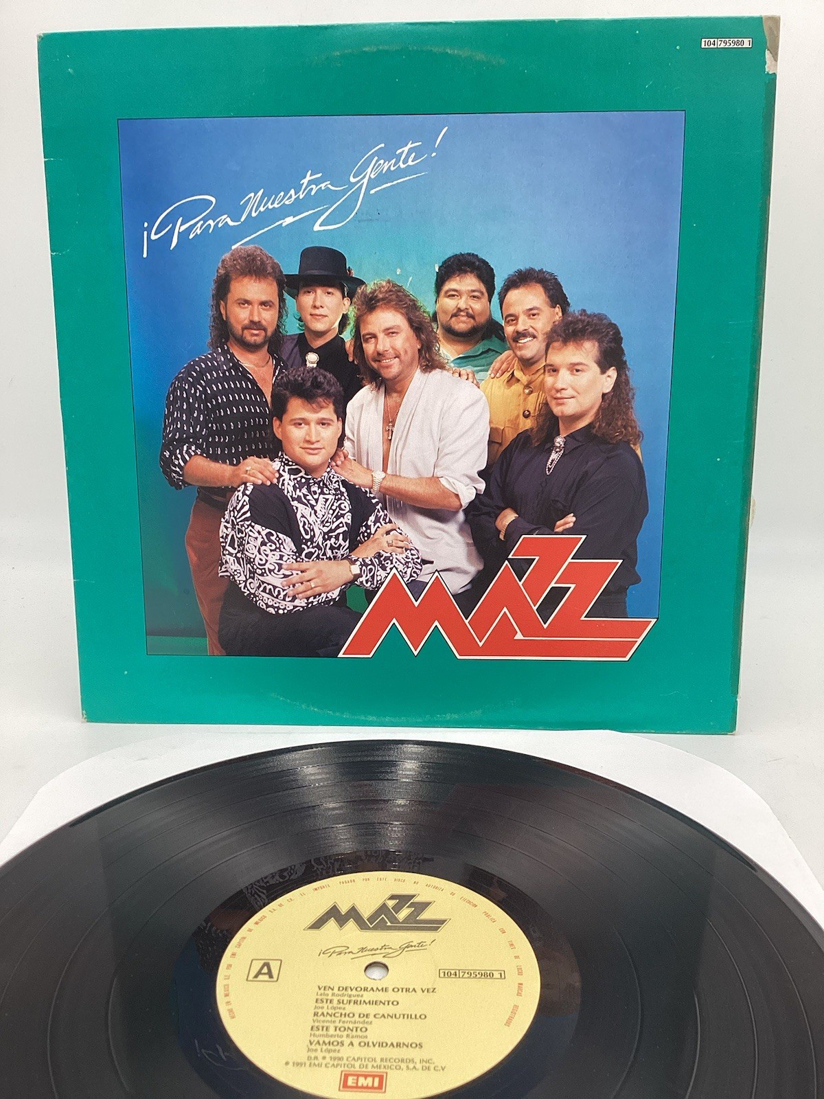 MAZZ para nuestra gente (EMI MEXICO VINYL LP) EX (rare 90s tejano)
