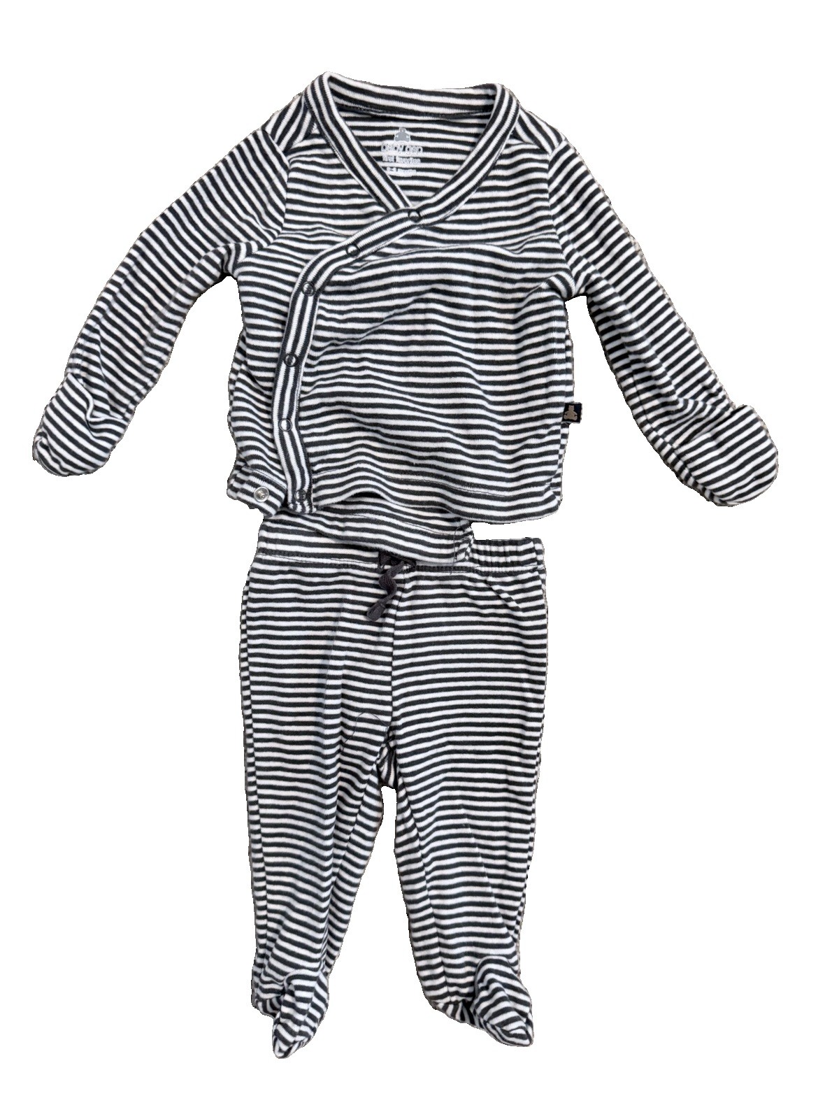 GAP Baby 0-3 Month Black & White  Striped Long sleeve & Pant Set, Unisex, EUC