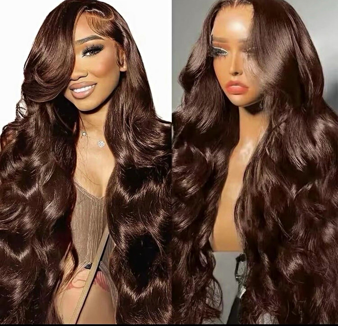 30’’ 13x6 Dark Brown Body Wave Human Hair Lace Front Wig 31-40in Side Part Wavy 30’’ 13x6 Dark Brown Body Wave Human Hair Lace Front Wig 31-40in Side Part Wavy