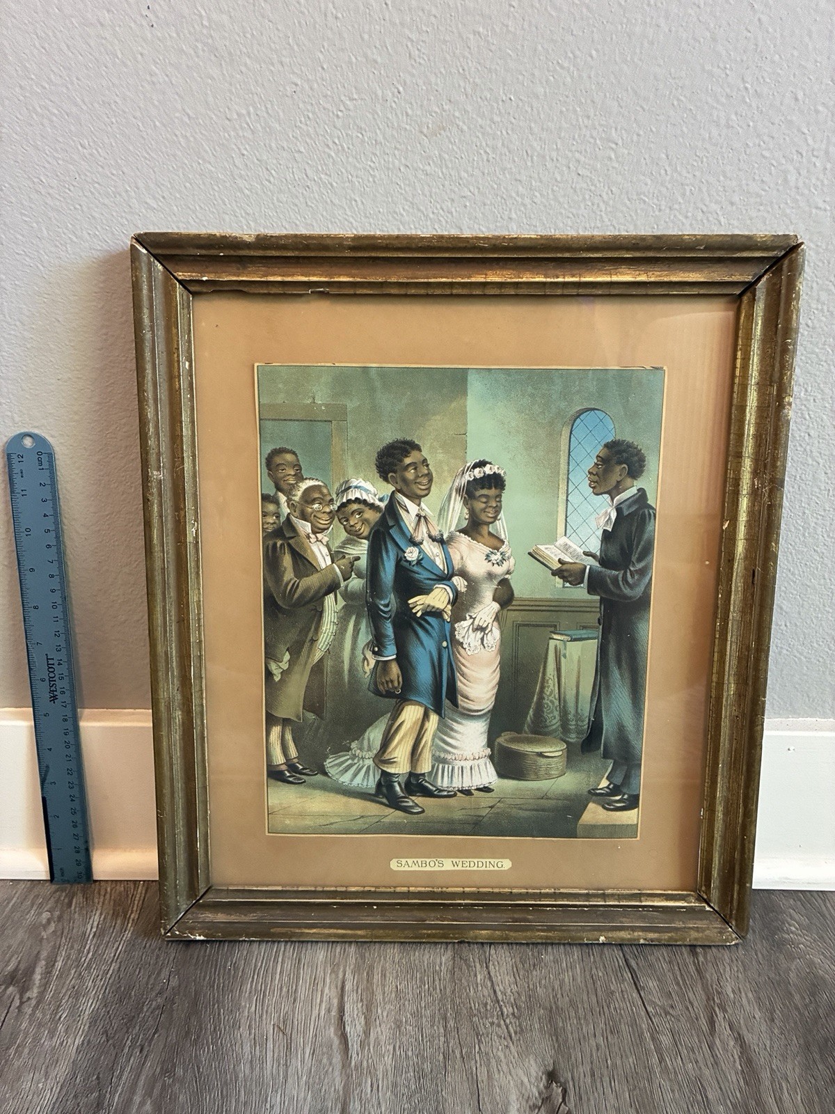 Vintage 1916 Wedding Ceremony Framed Print John Delve Illustration