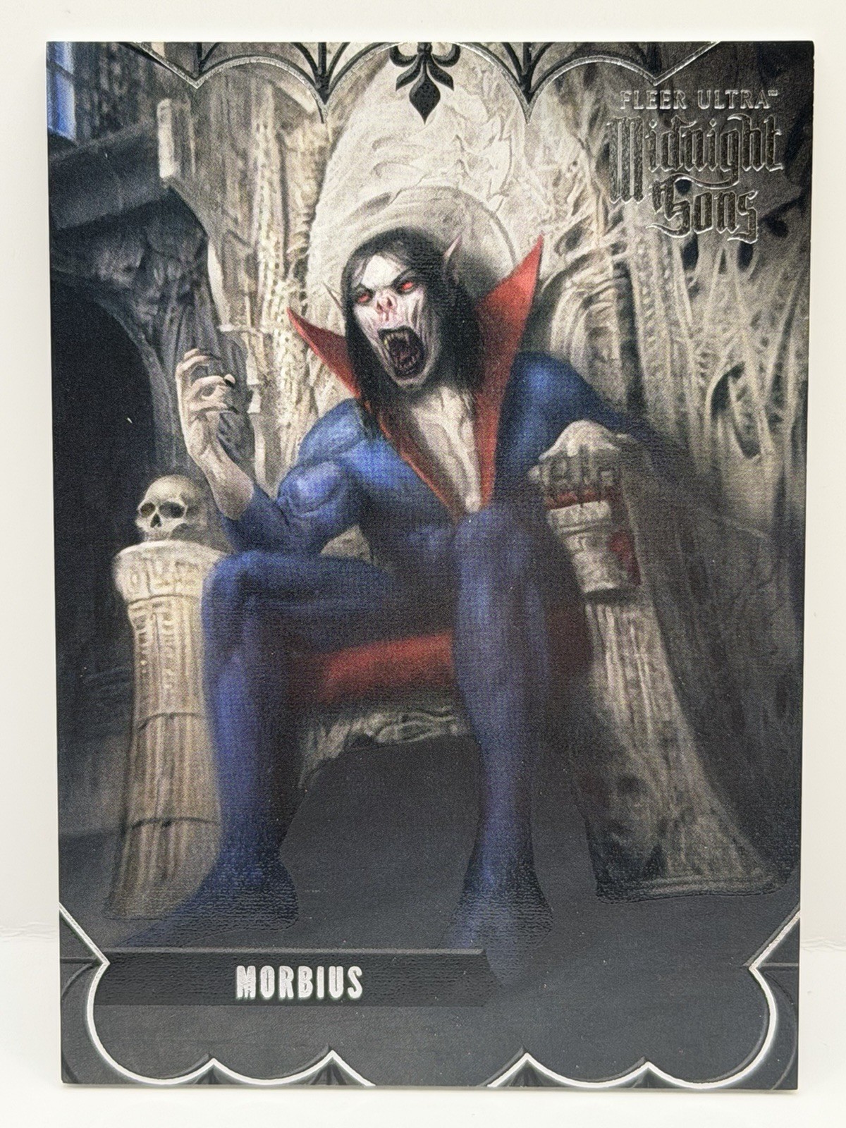 Morbius 2022 Fleer Ultra Midnight Sons Silver Card #66 Art: Jim Pavelec Morbius 2022 Fleer Ultra Midnight Sons Silver Card #66 Art: Jim Pavelec
