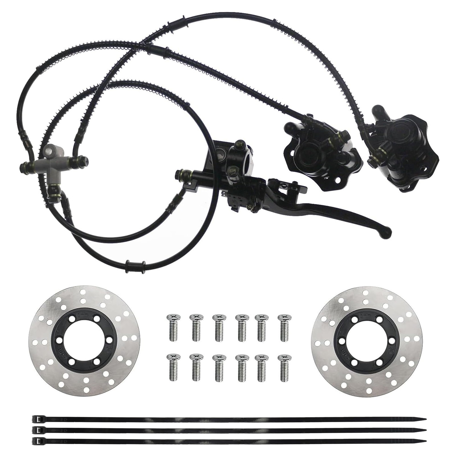 PRO BAT 22mm Front Hand Hydraulic Twin Disc Brake Calipers Full Assembly