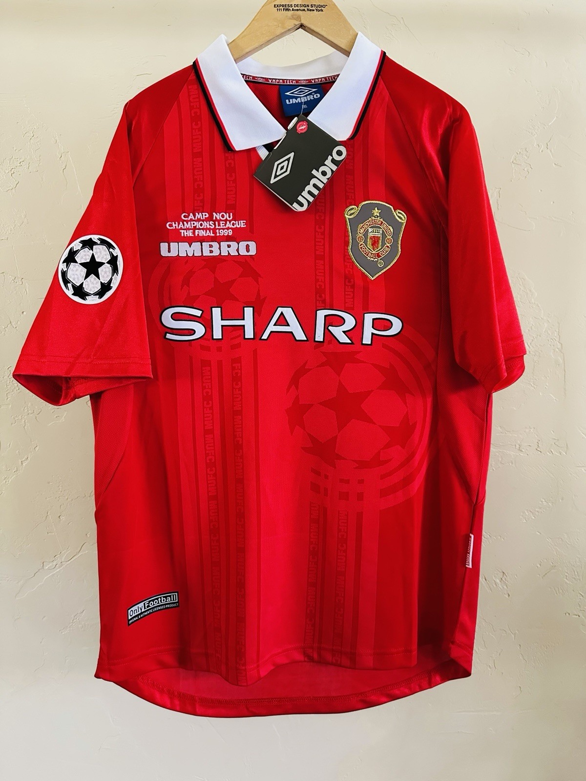David Beckham Manchester United Champion League Final 1998/99 Home Kit