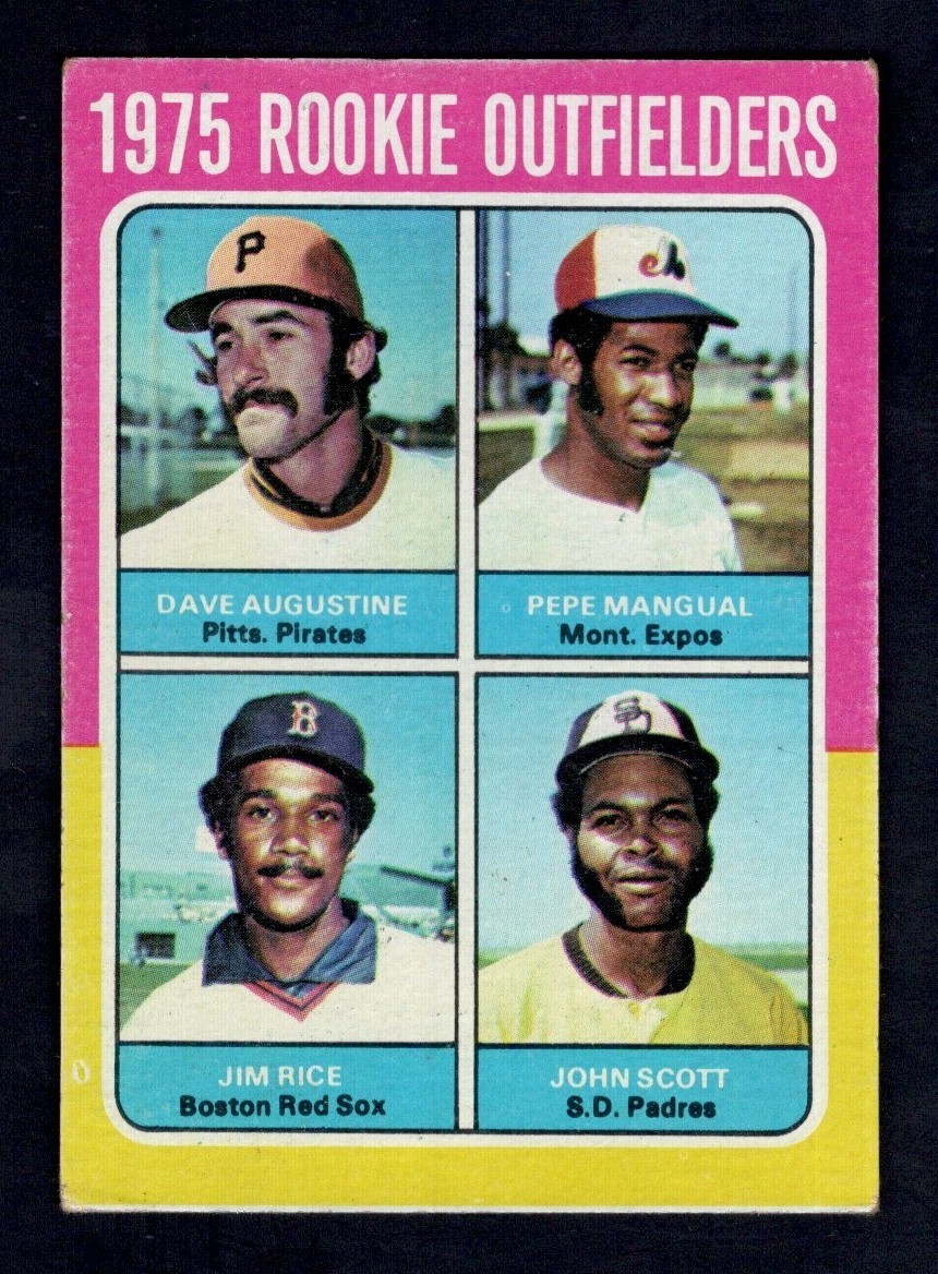 1975 Topps Baseball Card #616 Rookie Outfielders Jim Rice RC HOF VG