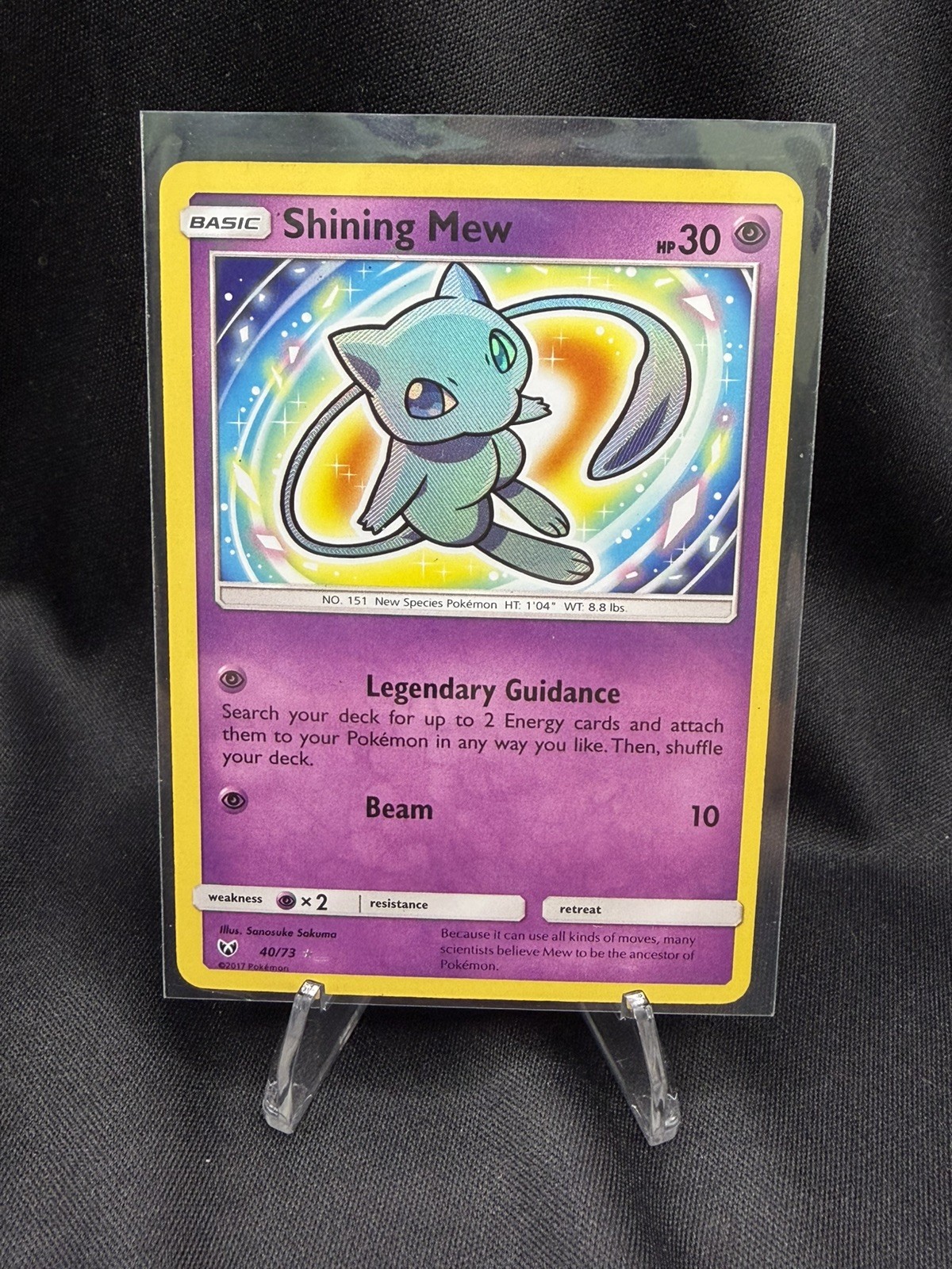Shining Mew 40/73 Rare Shining Shining Legends Pokemon Holo Near Mint Shining Mew 40/73 Rare Shining Shining Legends Pokemon Holo Near Mint