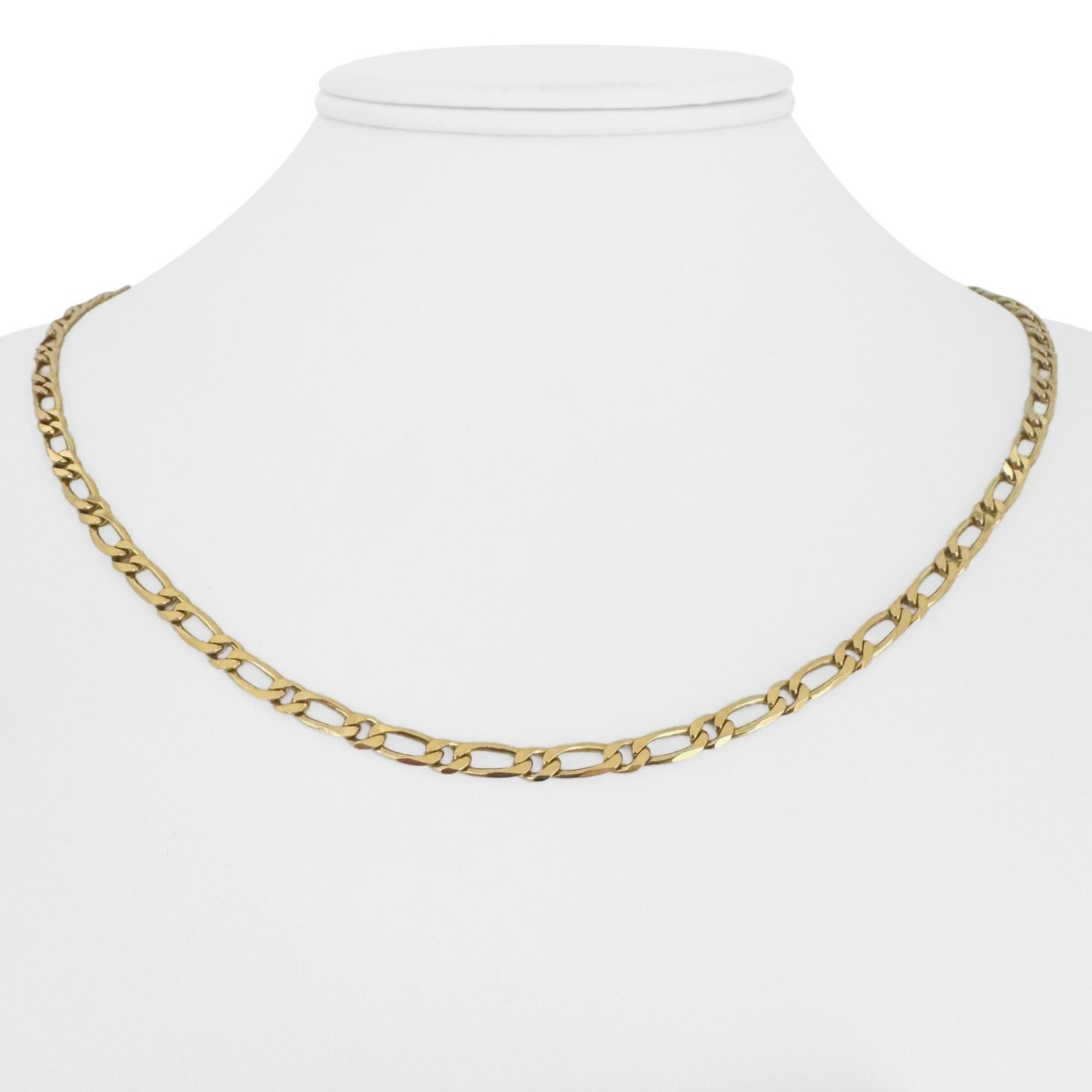 18k Yellow Gold 15.6g Solid Vintage 3.5mm Curb Link Chain Necklace Italy 19.5